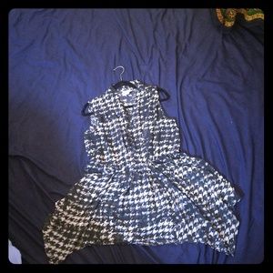 NWT ASOS Curve Black and White Front Wrap Top